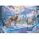 Puzzle Puzzle 1000 p - Roe deer and stags in winter