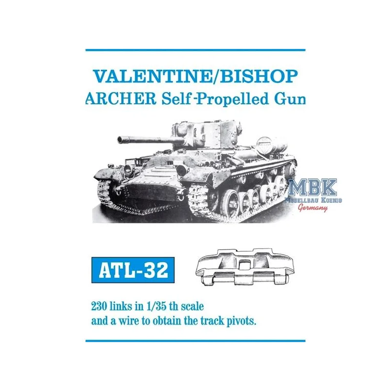  Valentine, Bishop, Archer SPG tracks