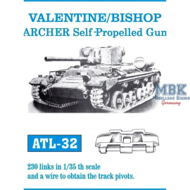  Valentine, Bishop, Archer SPG tracks