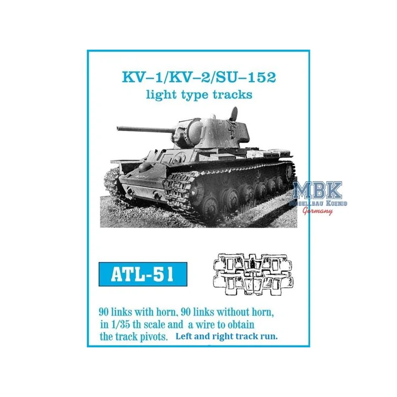  KV-1, KV-2, SU-152 light type tracks