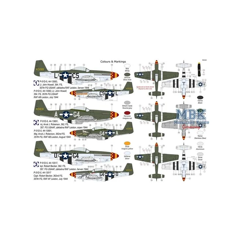 Modellini di aerei North American P-51D-5 Mustang "357.th FG"