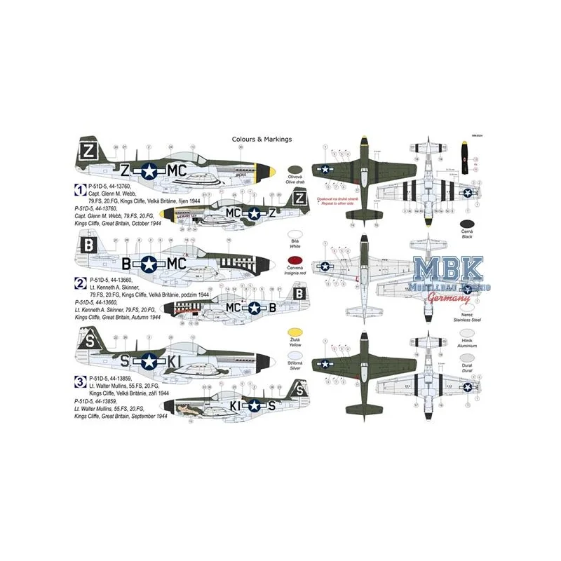 Modellini di aerei North American P-51D-5 Mustang "20.th FG"