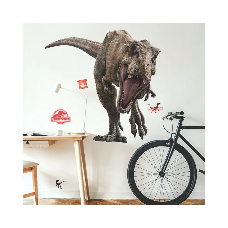 Album e stickers Jurassic World Medium And Large Wall Stickers Fallen Kingdom T-Rex 66X116cm