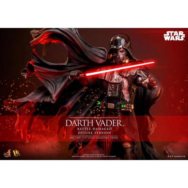 Figurine Star Wars - Figure 1/6 Darth Vader (Battle Damaged) Deluxe Version 35 cm