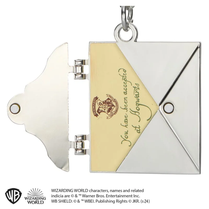 Noble Collection Harry Potter metal key ring Hogwarts Acceptance Letter