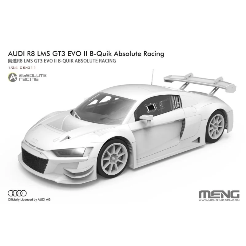 Modellini di auto MENG MODEL: 1/24; AUDI R8 LMS GT3 EVO II B-Quik Absolute Racing