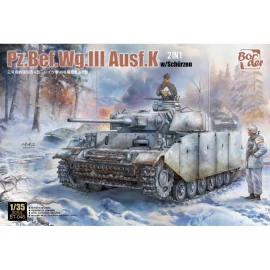 Kit Modello BORDER MODEL: 1/35; Panzer Bef.Wg.III Ausf.K with PE shurzen (2 in 1) and metal barrel