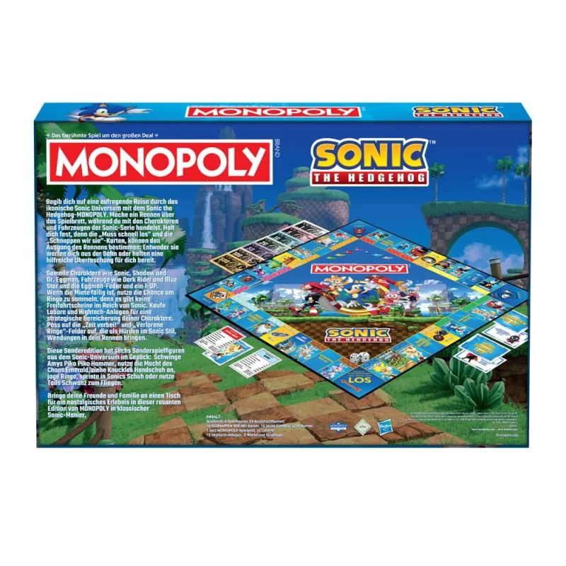 Winning Moves Monopoly board game Sonic the Hedgehog *GERMAN*