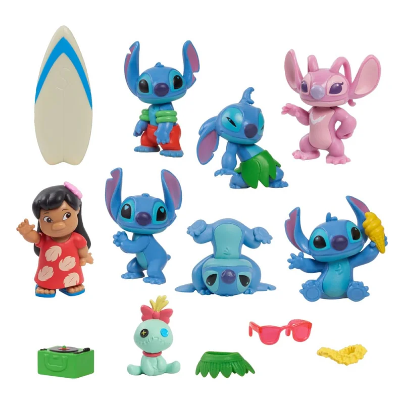 Figurina Lilo & Stitch pack 8 figures Stitch Deluxe Figure Set 7 cm