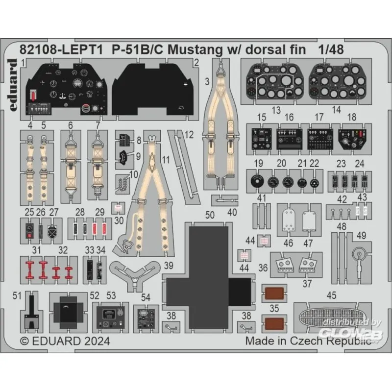 P-51B/C Mustang w/ dorsal fin EDUARD-PROFIPACK