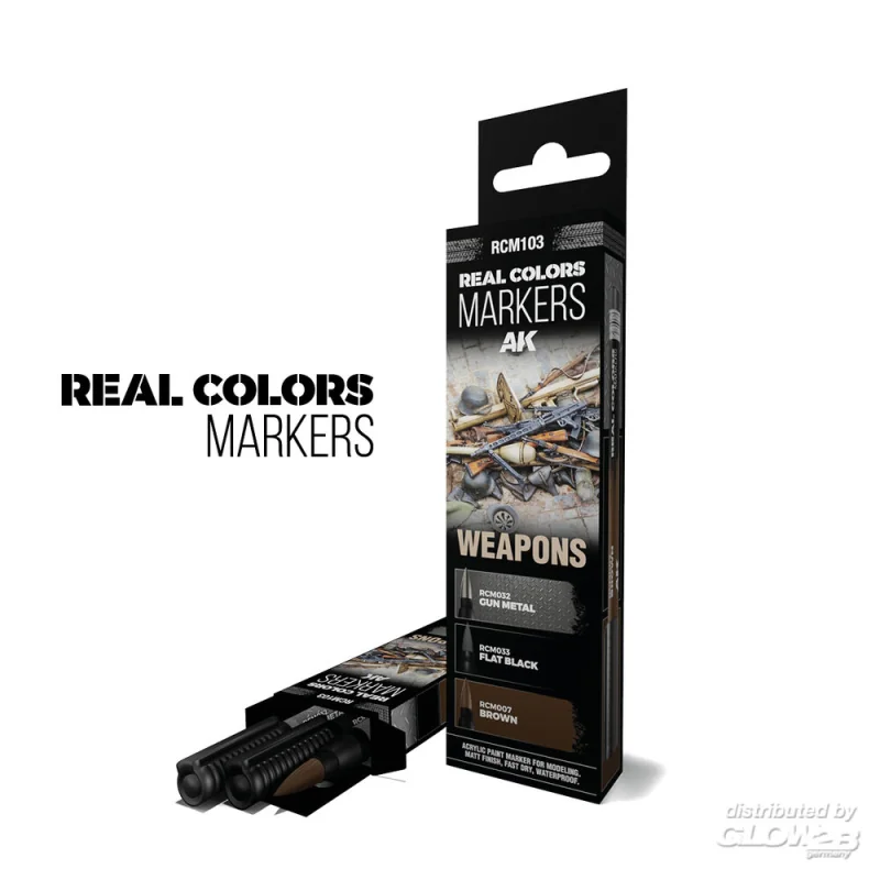 Vernice WEAPONS - SET 3 REAL COLORS MARKERS