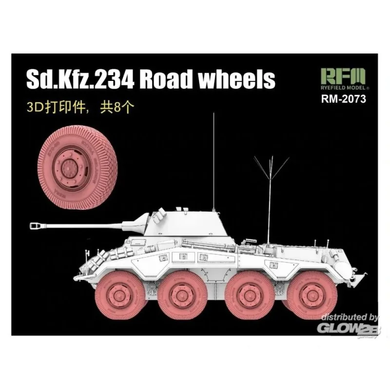 Kit Modello Sd.Kfz. 234 Road Wheels 3D Printed (8 pcs.)