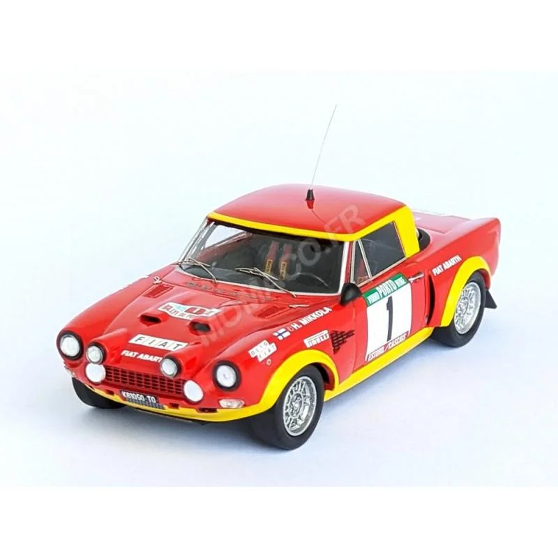 Automodello FIAT 124 ABARTH RALLYE 1 HANNU MIKKOLA/JEAN TODT RALLYE DU PORTUGAL 1975 2ND