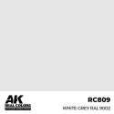 Pittura acrilica per modellini AK INTERACTIVE: Real Colors White Grey RAL 9002 17 ml.