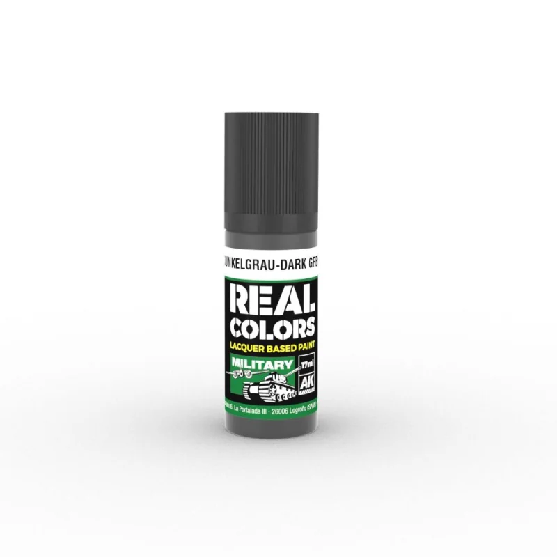 Vernice AK INTERACTIVE: Real Colors Dunkelgrau-Dark Grey RAL 7021 17 ml.