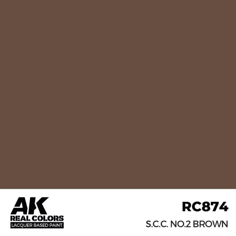 Pittura acrilica per modellini AK INTERACTIVE: Real Colors S.C.C. No.2 Brown 17 ml.