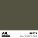 Pittura acrilica per modellini AK INTERACTIVE: Real Colors S.C.C. No.15 Olive Drab 17 ml.