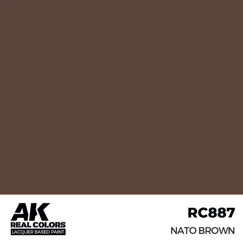 Pittura acrilica per modellini AK INTERACTIVE: Real Colors NATO Brown 17 ml.