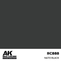 Pittura acrilica per modellini AK INTERACTIVE: Real Colors NATO Black 17 ml.