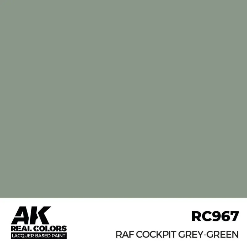 Pittura acrilica per modellini AK INTERACTIVE: Real Colors RAF Cockpit Grey-Green 17 ml.