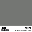 Pittura acrilica per modellini AK INTERACTIVE: Real Colors A-14 Interior Steel Grey 17 ml.