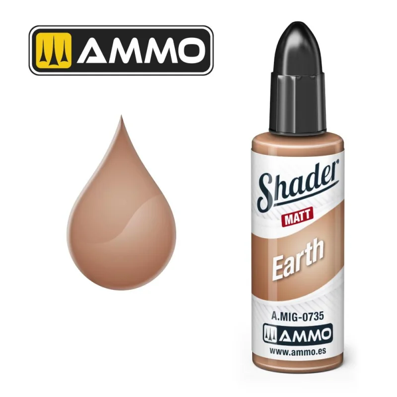 Vernice AMMO of MIG: MATT SHADER Earth 10mL