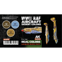 Pittura acrilica per modellini AK INTERACTIVE: Real Colors WWII RAF Aircraft Desert Colors SET