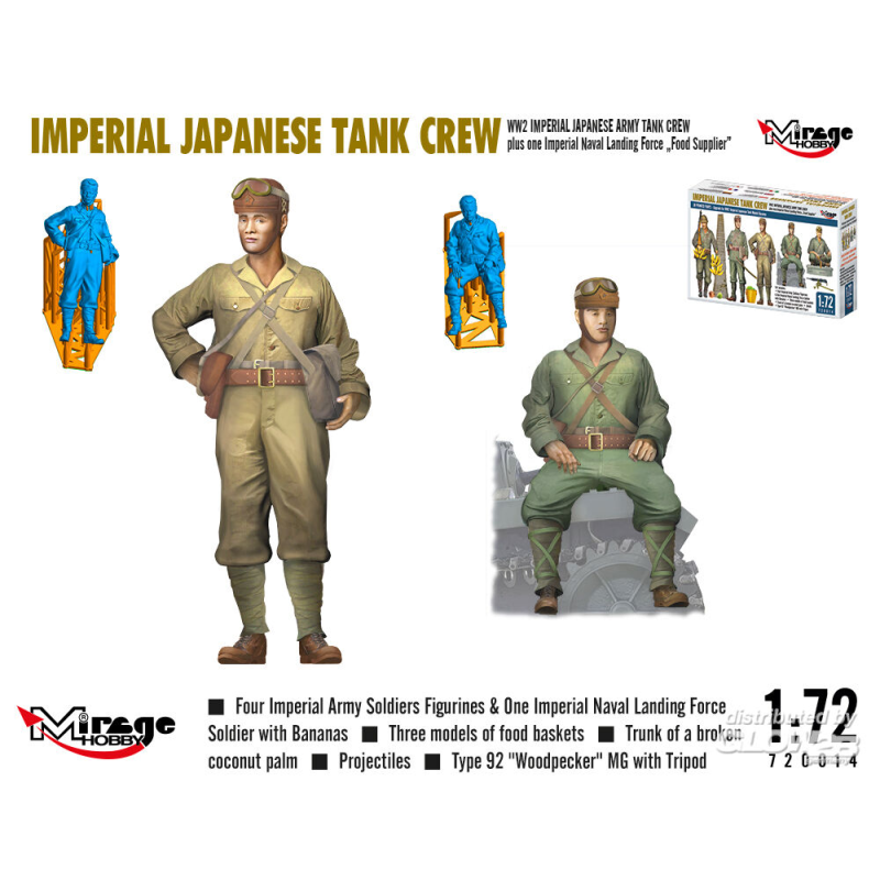 Modellini di veicoli militari WW2 IMPERIAL JAPANESE TANK CREW + one Imperial Naval Landing Force Food Supplier