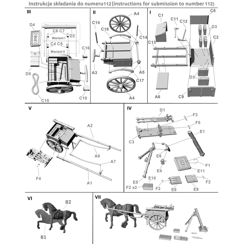 First To Fight Kits The 'Biedka' wz. 33 with 81 mm mortar wz. 31Attention!!! The booklet is in Polish and English.