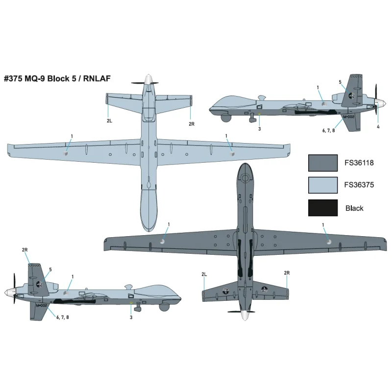 Modellini di aerei General Atomics MQ-9 REAPER - Block 5 / RNLAF