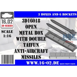  Open metal box double Taifun AA missile (1:16)