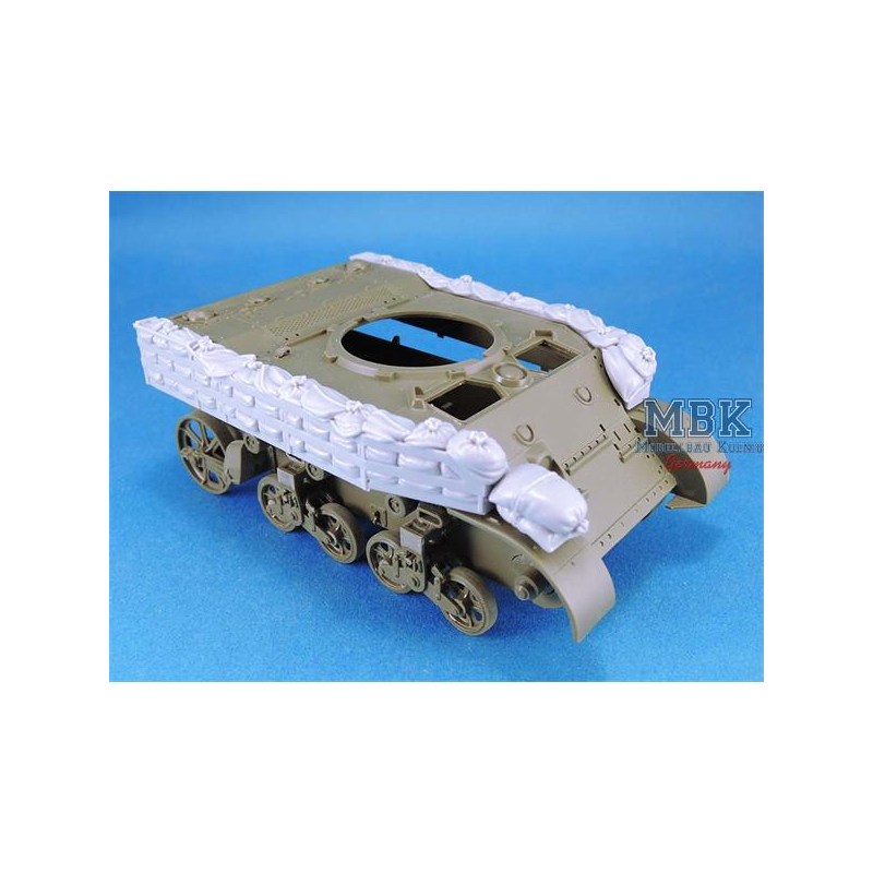 Resina stampata in 3D US Light Tank M5 / M8 Side Hull Sandbag Armor set