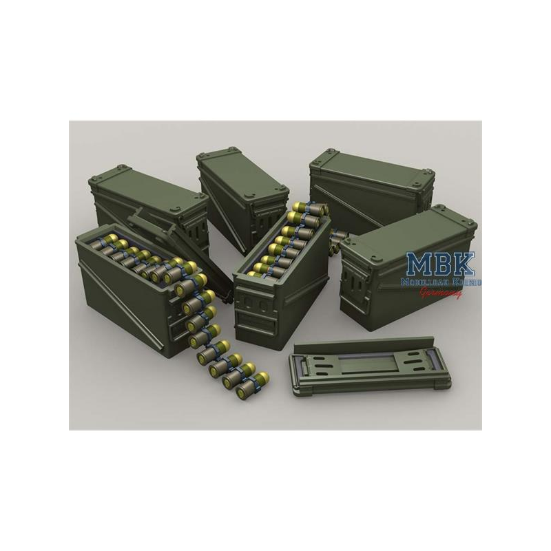 Resina stampata in 3D PA120 40mm Ammo 32 Cart Can Set