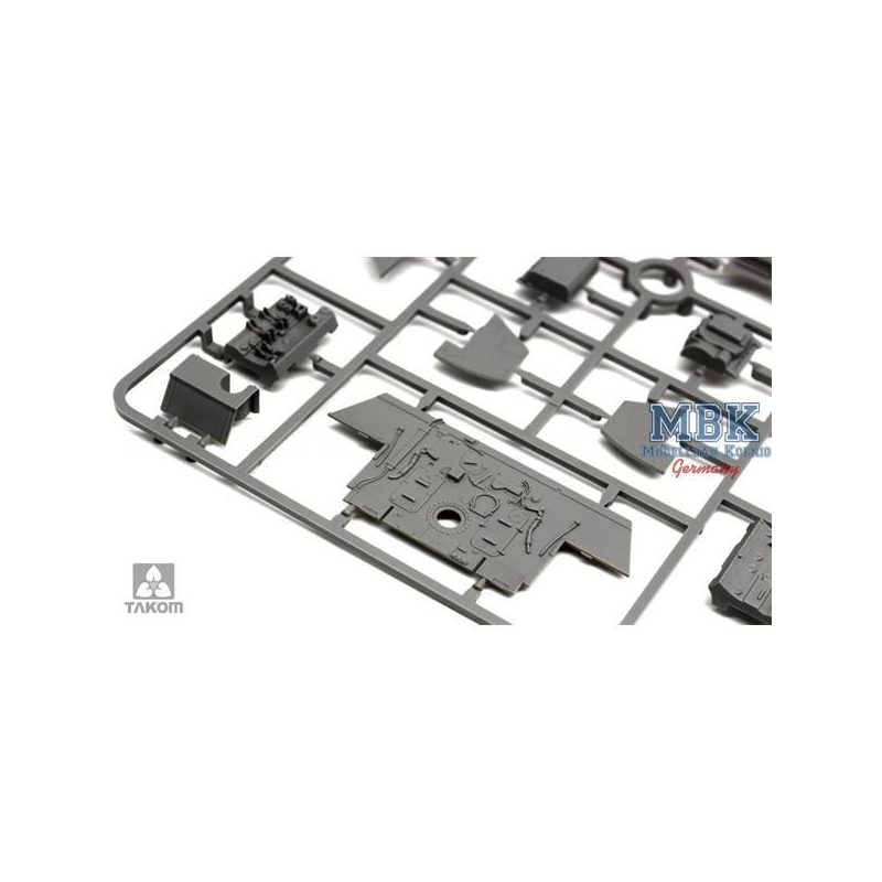 Modellini di veicoli militari TAKOM MODEL: 1/35; WWII German Heavy Tank Sd.Kfz.182 King Tiger Henschel Turret w/Zimmerit and int