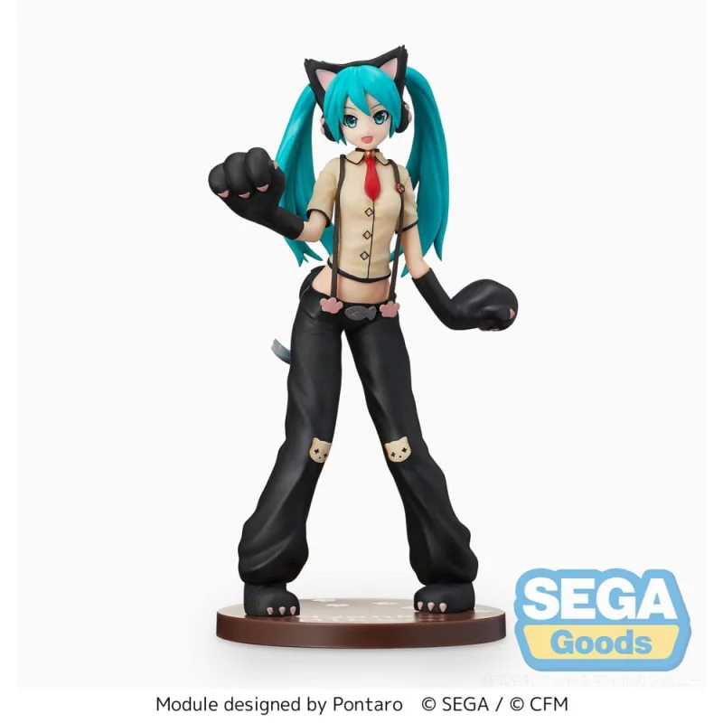 Figurine Hatsune Miku Project DIVA Arcade Future Tone SPM Hatsune Miku Kitty Cat 23 cm