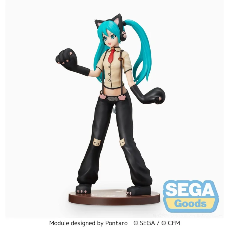 Sega Hatsune Miku Project DIVA Arcade Future Tone SPM Hatsune Miku Kitty Cat 23 cm