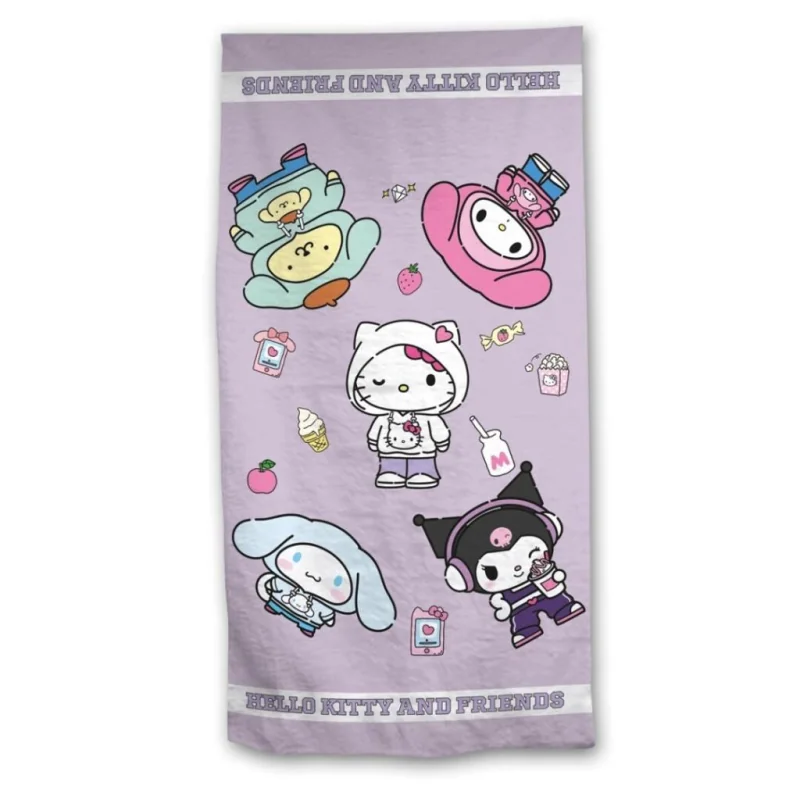  HELLO KITTY - 100% Cotton Beach Towel - 90x140cm