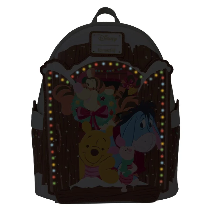 Borse Disney Loungefly Mini Backpack Winnie Holiday Scene Pooh And Friends