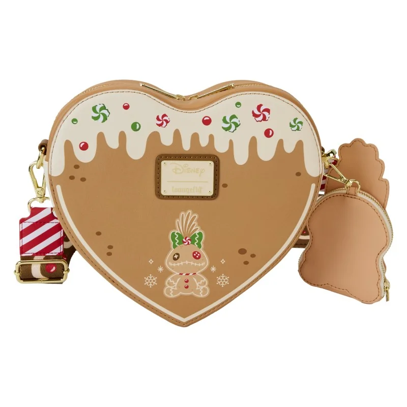 LFWDTB3082 Disney Loungefly L&S Handbag Angel And Stitch Gingerbread Heart