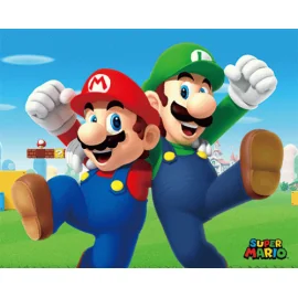  Super Mario - Poster 3D lenticolare - Mario e Luigi (23,5 x 28,5)