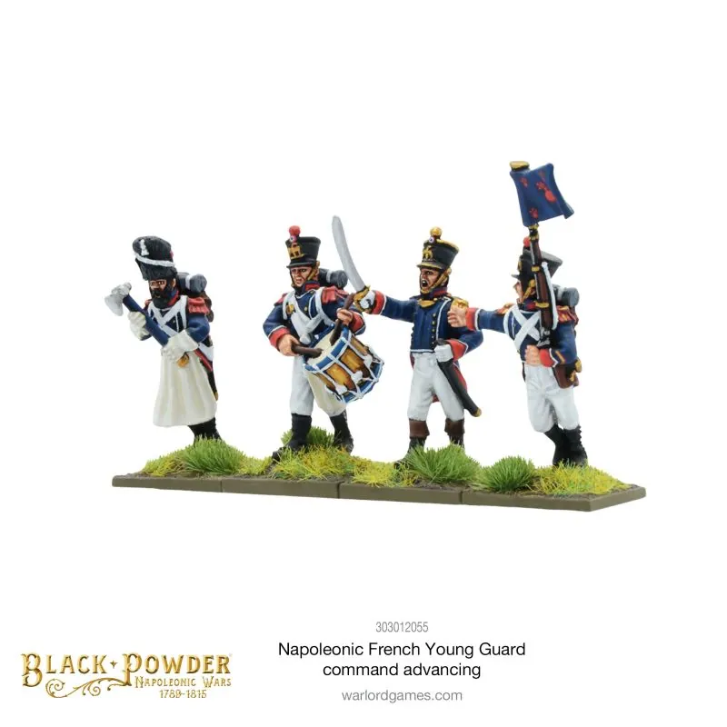 Giochi di figure Napoleonic French Young Guard Command Advancing