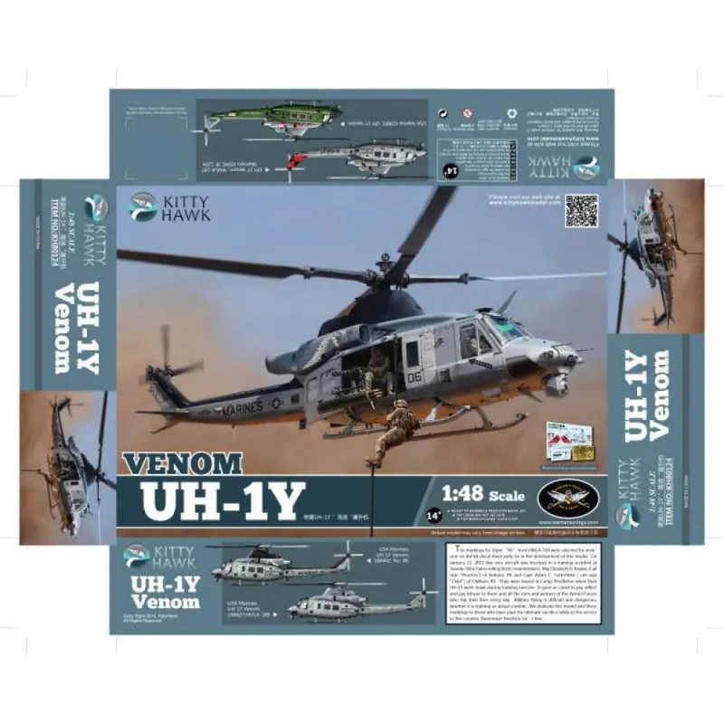 Modellini di elicotteri UH-1Y VENOM helicopter plastic model