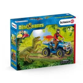 Figurina Schleich 41466 - Dinosaurs Quad Escape From Velociraptor