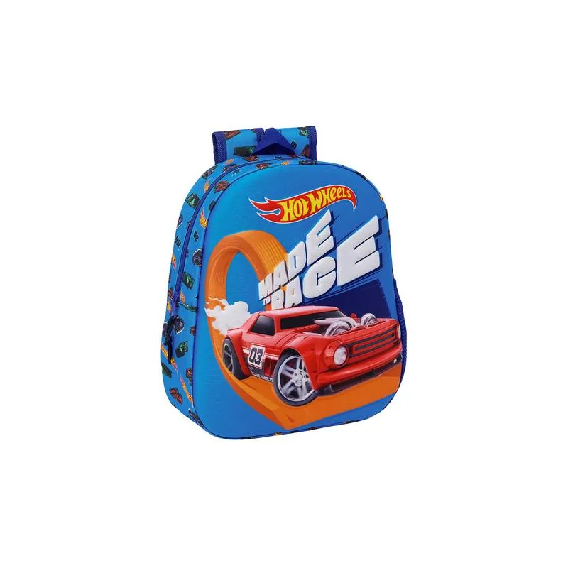  3D backpack - 33 x 27 x 10 cm - Made to race - Hot Wheels