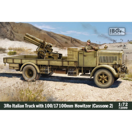 Kit Modello IBG MODELS: 1/72 - 3Ro Italian Truck with 100/17 100mm Howitzer (Cassone 2)