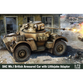 Kit Modello IBG MODELS: 1/72 - DAC Mk.I British Armoured Car with Little John Adapter