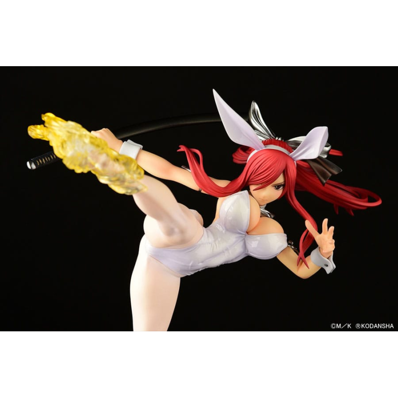 Figurine Fairy Tail statuette 1/6 Erza Scarlet High Kick White Bunny Ver. 37cm