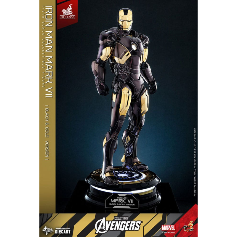 The Avengers Diecast Movie Masterpiece 1/6 Iron Man Mark VII (Black & Gold Version) 32 cm