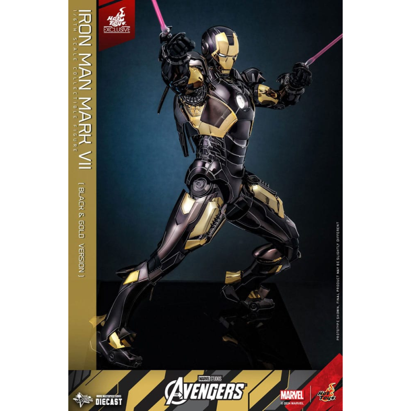 The Avengers Diecast Movie Masterpiece 1/6 Iron Man Mark VII (Black & Gold Version) 32 cm