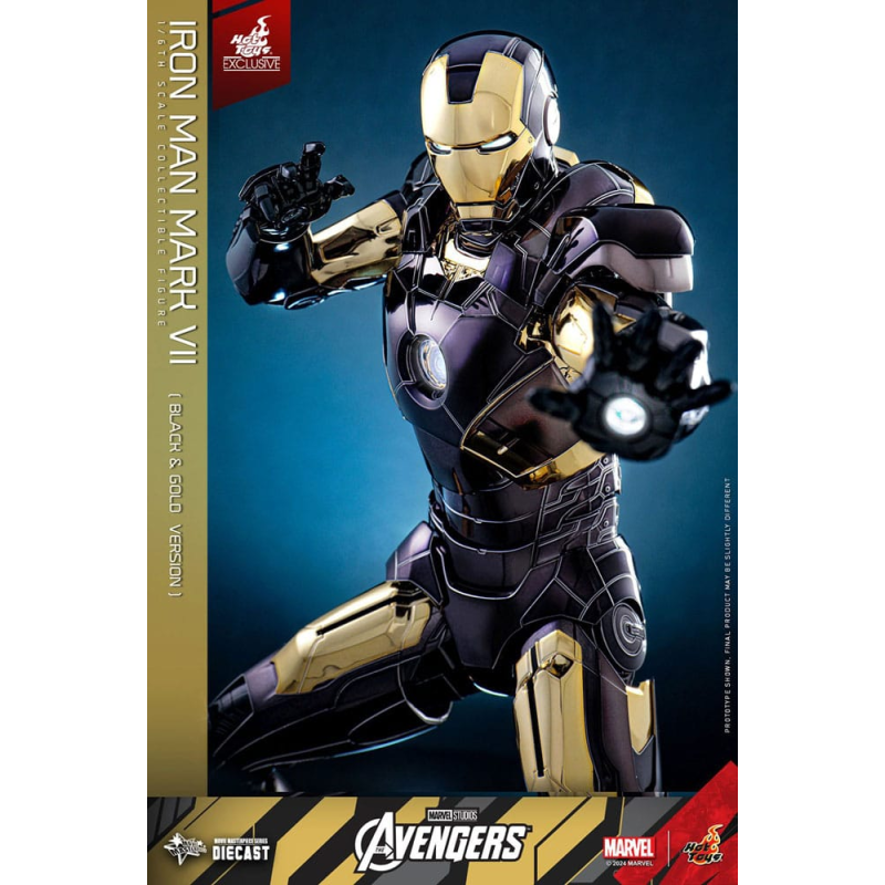 The Avengers Diecast Movie Masterpiece 1/6 Iron Man Mark VII (Black & Gold Version) 32 cm